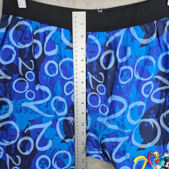 Mens Vintage Walt Disney World Blue Mickey Mouse Swim Trunks 100% Cotton Size M - Picture 8 of 13